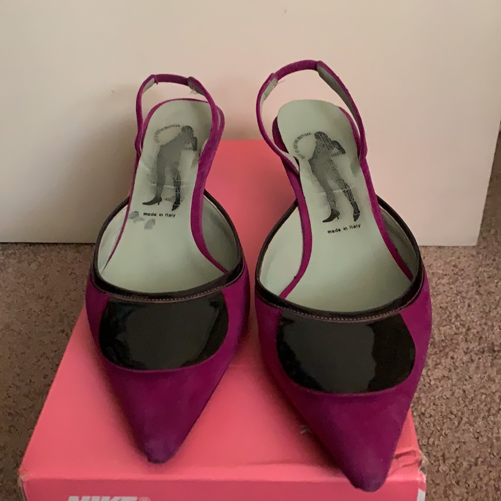 Sigerson Morrison Purple Suede Slingbacks 8.5
